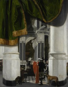 Innenraum der Nieuwe Kerk in Delft mit dem Grab von Wilhelm dem Schweiger, 1653